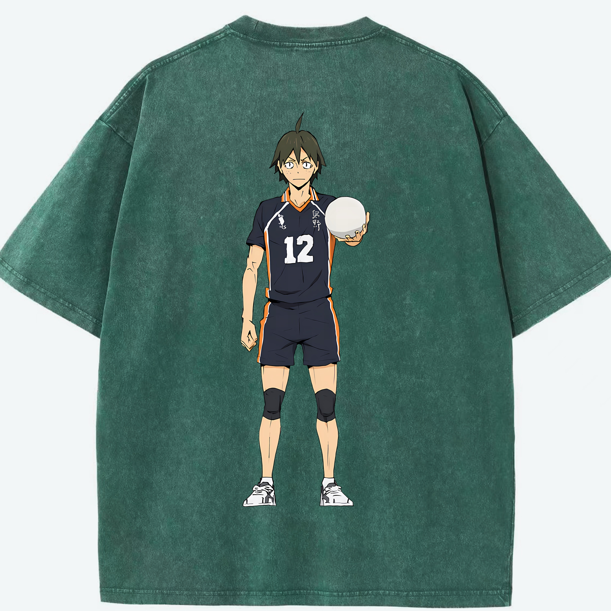 （画像用） ハイキュー!! Haikyu!! 綿100% ヴィンテージ風 半袖Tシャツ（背面プリント）